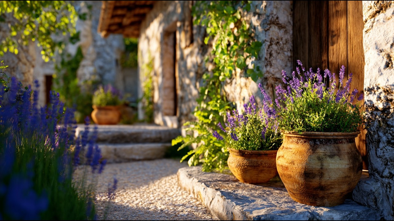 Сады в средиземноморском стиле – выветренный камень и травы для спокойного отдыха на свежем воздухе!