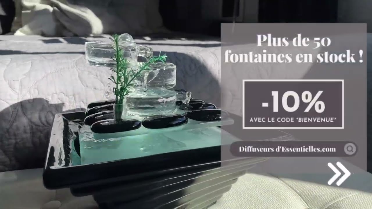 Fontaine d'intérieur décorative en verre Himalaya : Diffuseurs d'Essentielles, décoration, zen