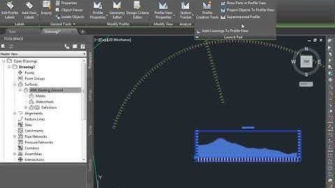 add crossing to profile in civil 3d 2019.2