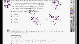Question 59 - 8th Grade TCAP Practice Test