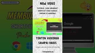Tutorial Cara Membuat Shortcut Pada Google Chrome Di Windows #shorts #shortcut #googlechrome