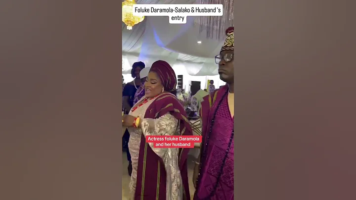 Actress Foluke Daramola and Husband entrance at the final burial of Actress Foluke Daramola’s mother