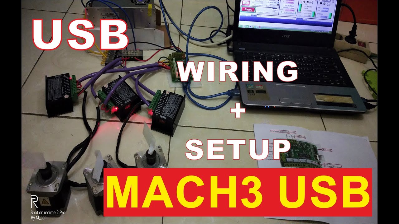 MACH3 USB wiring dan setup - YouTube