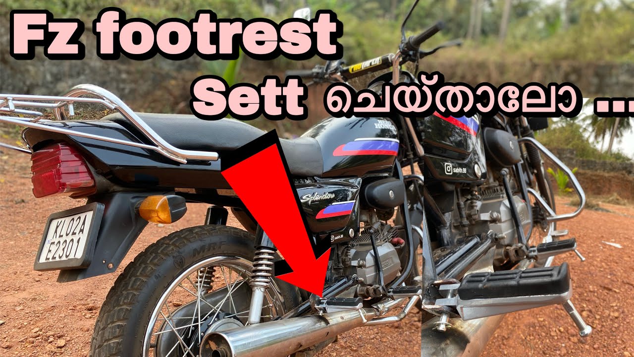 Fz footrest installing to splendor 🥰😍😍 footrest മാറ്റിയപ്പോൾ look