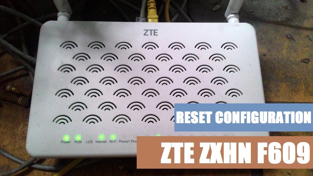 Password Router Zte Zxhn F609 : Open Ports On The Zte F609 ...