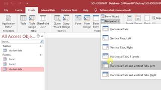 Navigation Form in MS-Access 2019 in Hindi || By : Anu Monga