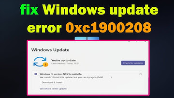 How to fix Windows update error 0xc1900208 windows 11 or 10