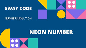 NEON NUMBER | C LANGUAGE | NUMBER TYPE QUESTION SOLUTION | SWAY CODE