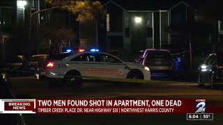 2 men found shot in apartment, 1 dead in NW Harris County