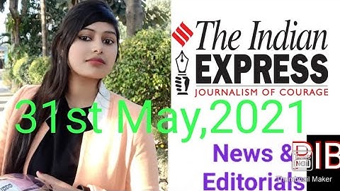 31 May 2021 The Indian Express Newspaper Analysis #WorldNoTobaccoDay #PIB #dailycurrentaffairs