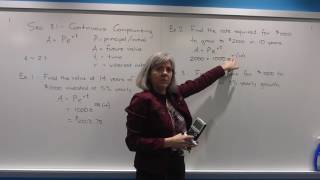 MTH270 - Sec 3.1 Prep Video - Continuous Compounding