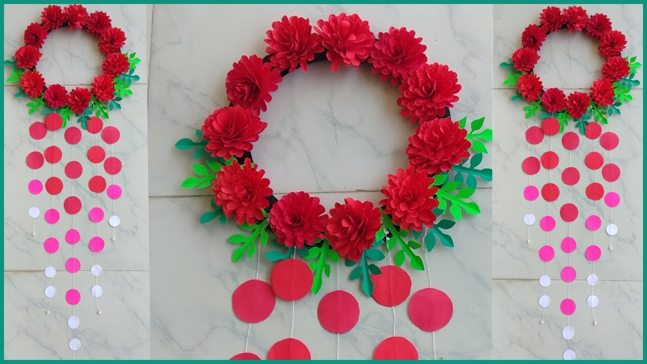 Paper Craft Design Ideas Handmade Wall Hanging Round Shaped Wall