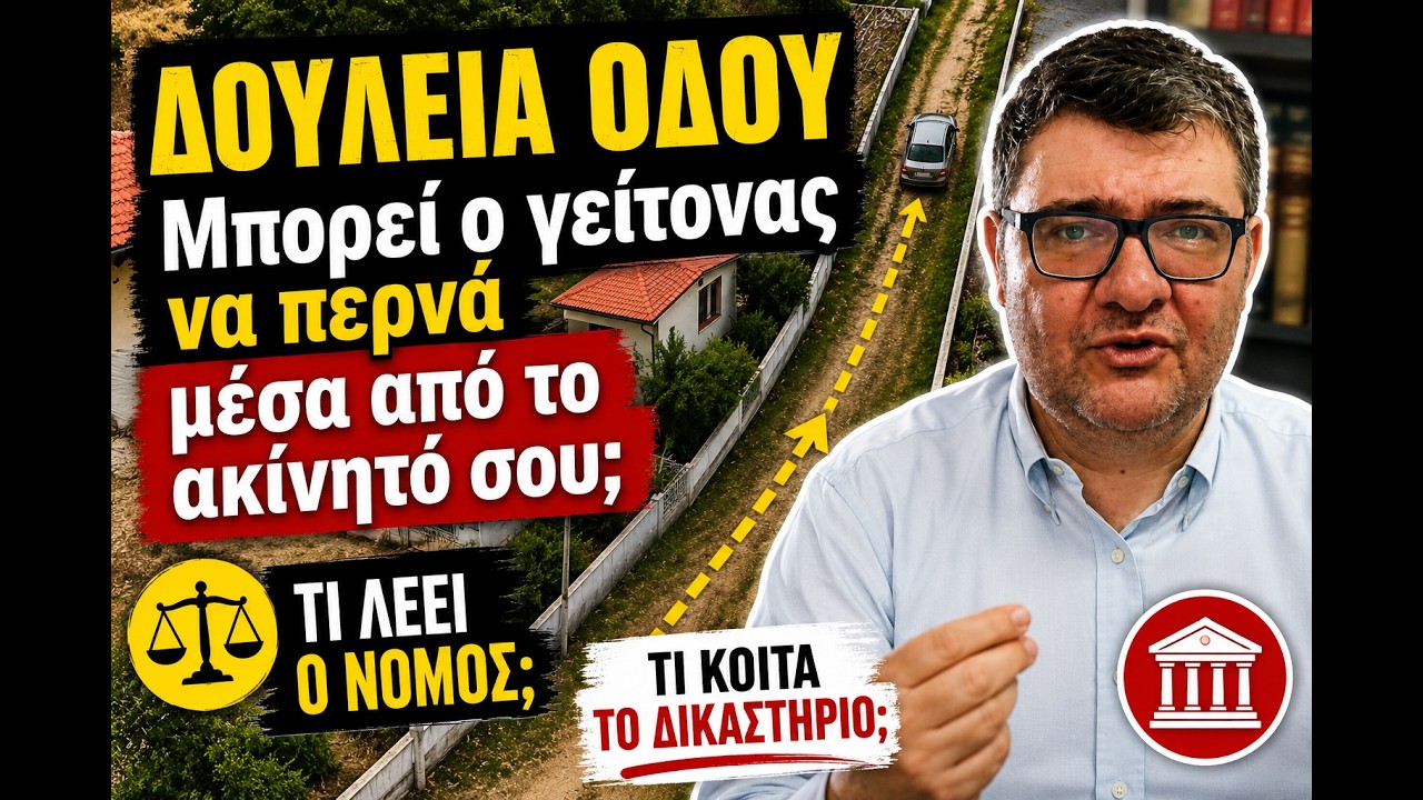 ΔΟΥΛΕΙΑ ΟΔΟΥ: Μπορεί ο γείτονας να περνά μέσα από το ακίνητό σου;