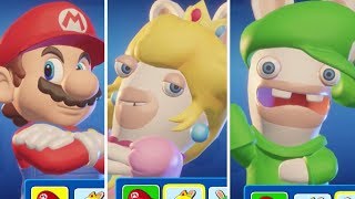 Mario + Rabbids Kingdom Battle: All Character Selection Screen Idle Animations \& Upgrade Animations