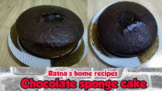 Chocolate sponge cake without oven-chocolate sponge cake without hand beater-sponge cake