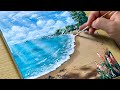How to Paint a Spring Seascape / Acrylic Painting for Beginners