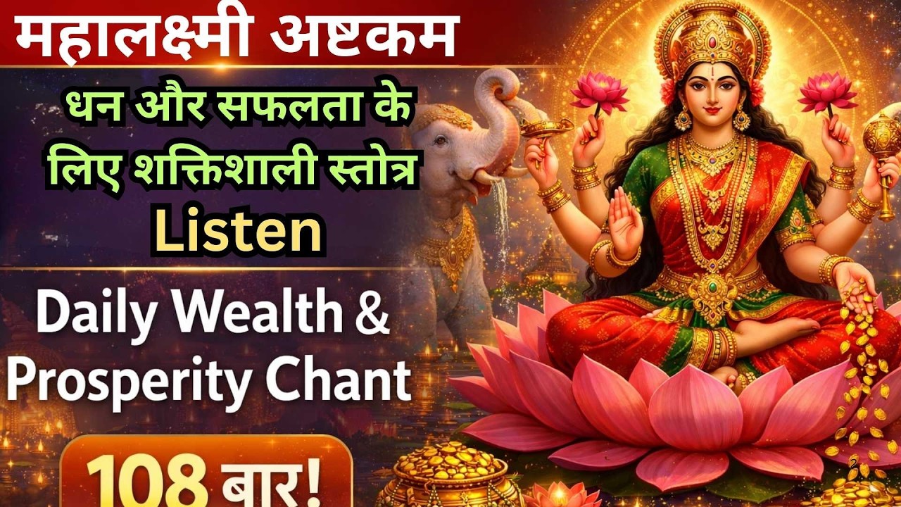 महालक्ष्मी अष्टकम 108x| धन और सफलता के लिए शक्तिशाली स्तोत्र | Daily Wealth & Prosperity Chant