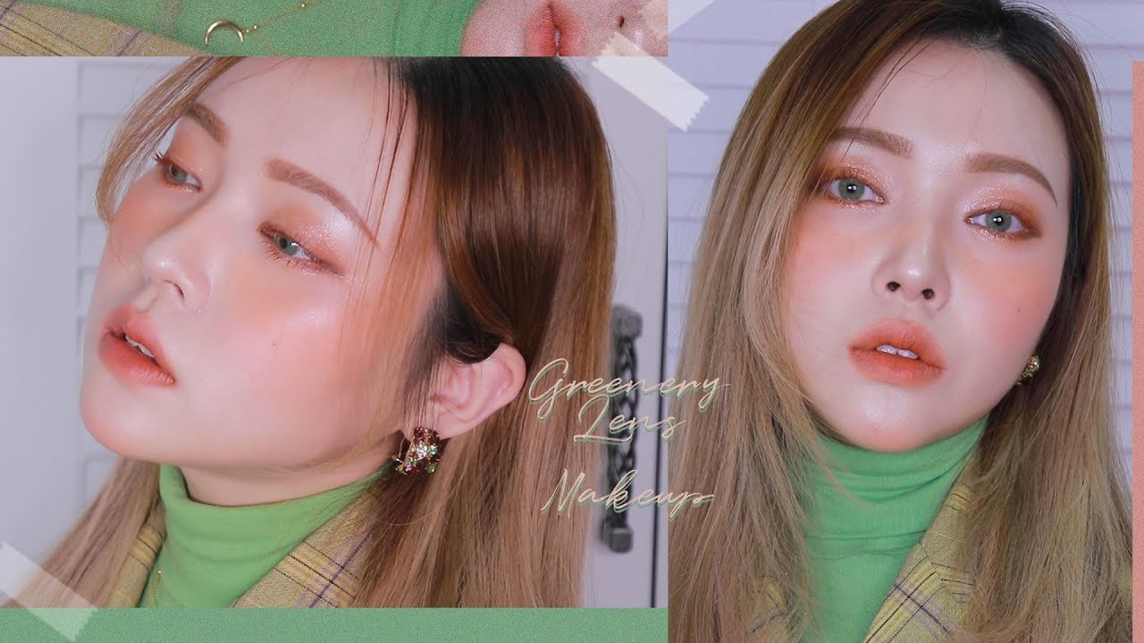 CC) Greenery Lens Make-up 그린 렌즈에 잘 어울리는 몽환감성 메이크업 (소윤 방해주의..!)