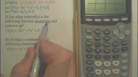 Finding Increasing Intervals with a Graphing Calculator