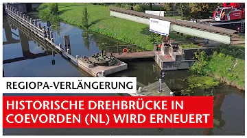 Baujahr 1910: Historische Drehbrücke in Coevorden (NL) wird für Regiopa-Züge erneuert | GN-Online