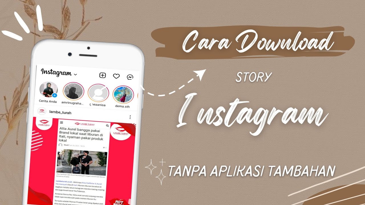 CARA DOWNLOAD STORY IG TANPA APLIKASI TAMBAHAN YouTube