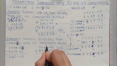 Hexadecimal Subtraction using 15