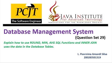DBMS Question Set 29 | 1st Year | Semester 01 | Java Institute