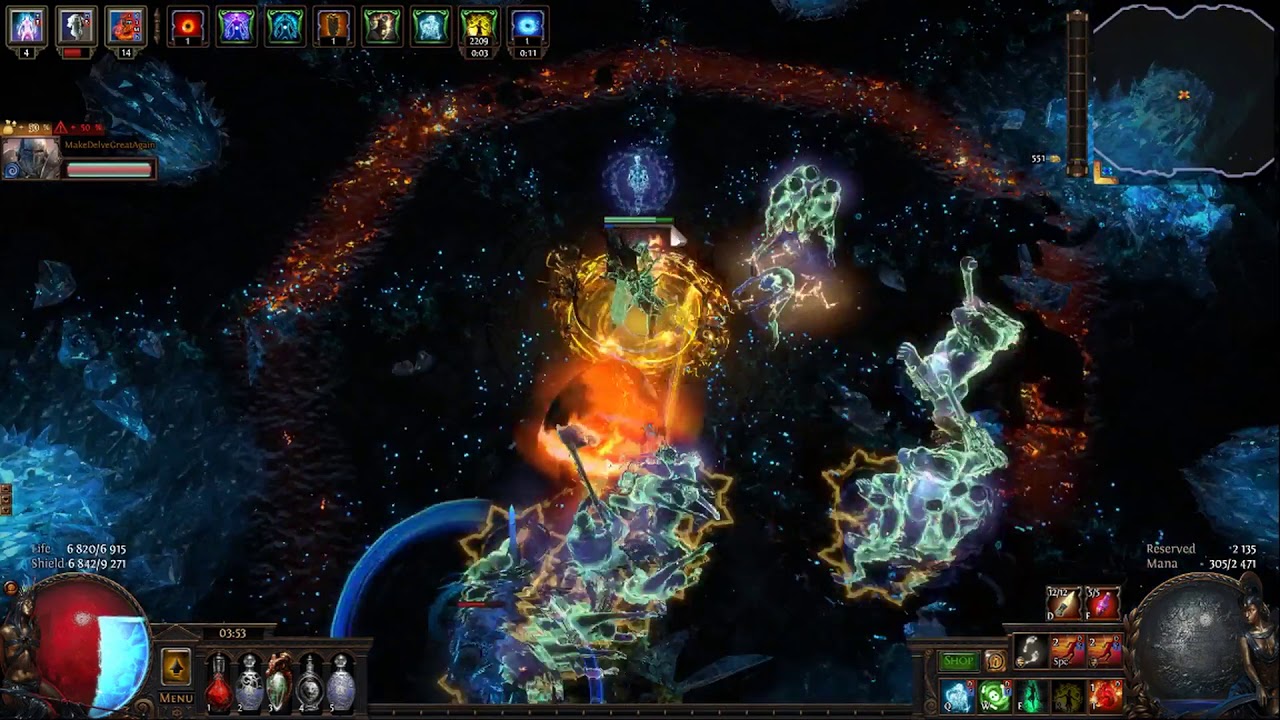Path of Exile 3.8 Necromancer. Aul, the Crystal King 1117 depth