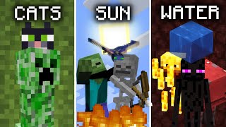 All minecraft mobs and their weaknesses. (2020)