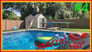 Can I do a FRONT FLIP + DIVE, that's 1 and half rotations!!!  |  New Pool Tricks in the Backyard!