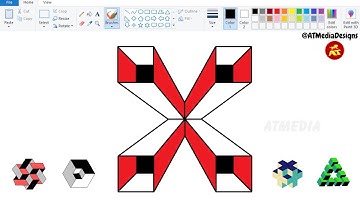 How to Create Amazing 3D Illusion Drawings in MS Paint Tutorial - Video 15 #mspaintcartoon #3dpaint