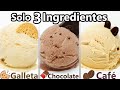3 HELADOS con 3 INGREDIENTES y (en 5 MINUTOS y sin máquina específica)🍧😍🍨 nieve helado CASERO # 702