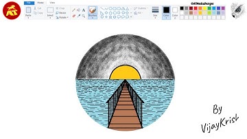 How to Draw Simple Scenery in MS Paint | Easy Step-by-Step Tutorial