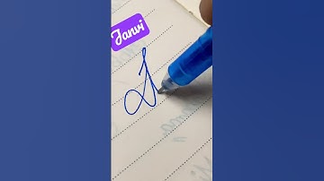 Janvi name signature on demand #shorts #viral #whatsappstatus #satisfying #cursivewriting
