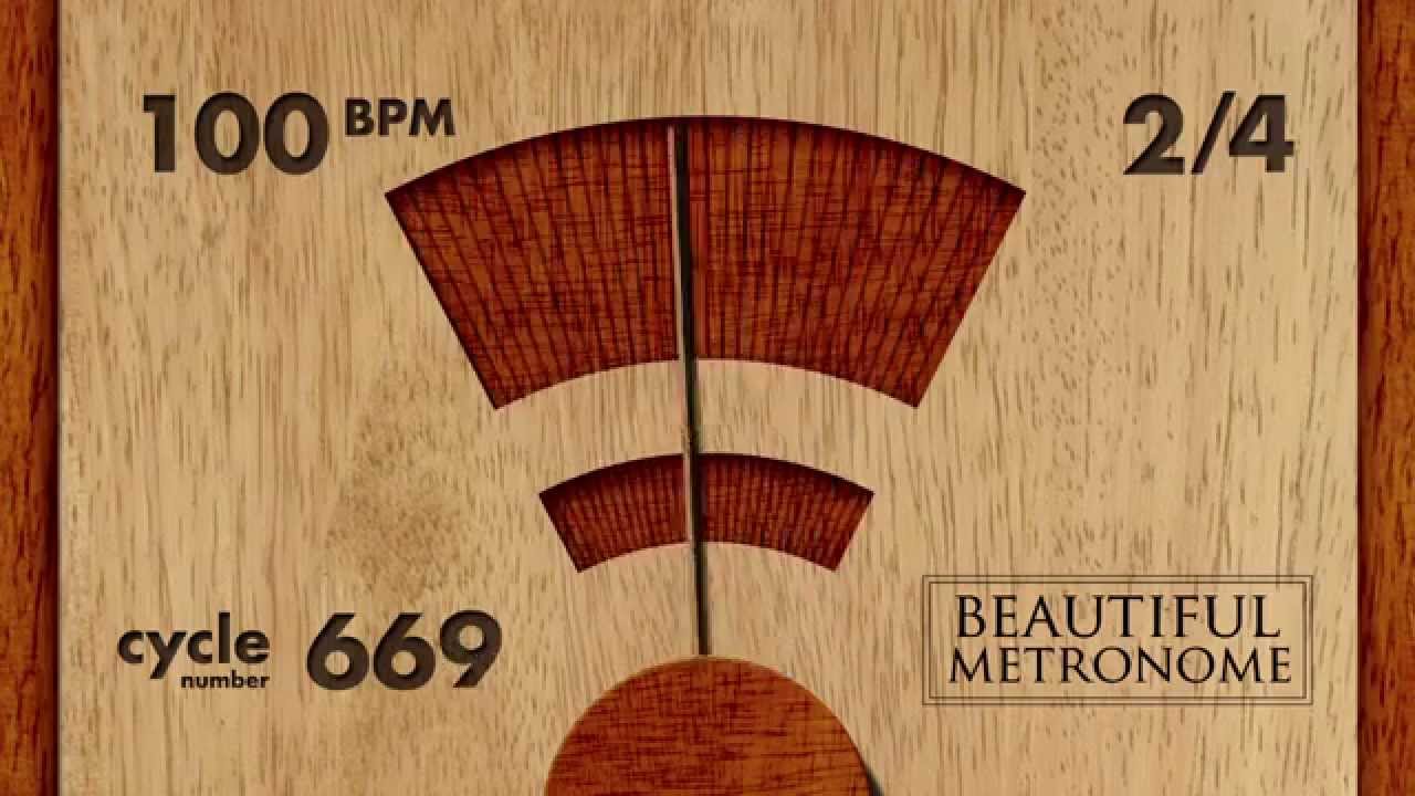 temporary 100 BPM 2/4 Wood Metronome HD