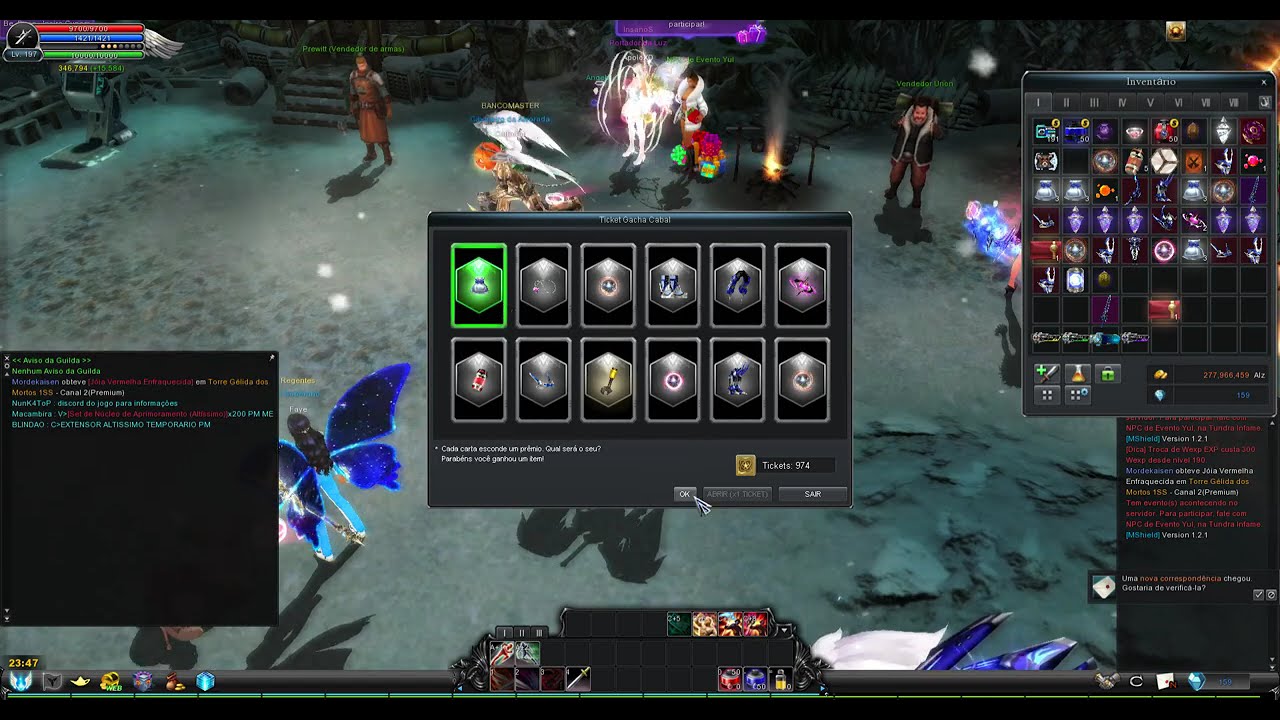 Sistema de Ticket Gacha Cabal Capixaba