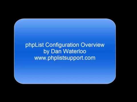 Configuring phpList #1 Overview