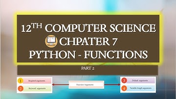 PART 2 || CHAPTER 7 || PYTHON FUNCTIONS || 12TH COMPUTER SCIENCE|| #TNSCERT
