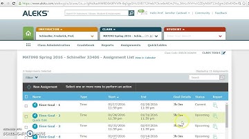 changing time goal requirement in ALEKS