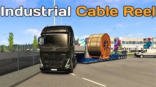 34t Industrial Cable Reel Delivery | Euro Truck Simulator 2 | Heavy Haul ETS2 Gameplay 34t Industrial Cable Reel Delivery | Euro Truck Simulator 2 | Heavy Haul ETS2 Gameplay