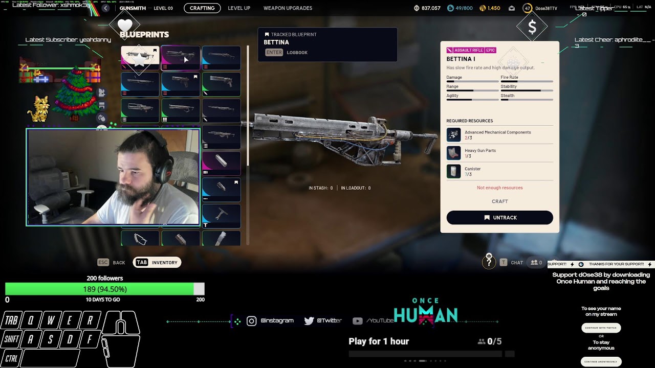 (Drops on Twitch) Help grow the channel and support me!!! !ad !sponsorship !oncehuman