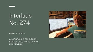 Interlude no. 274 by Paul F. Page I Hauptwerk Bückeburg, Janke Organ