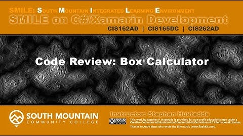 C#/Xamarin Cohort 02L1 - Code Review: Box Calculator