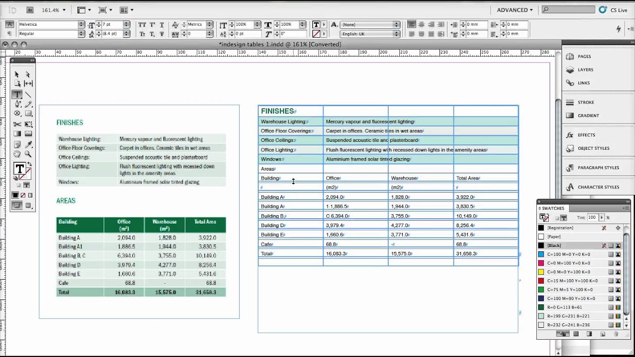 Insert Chart Indesign