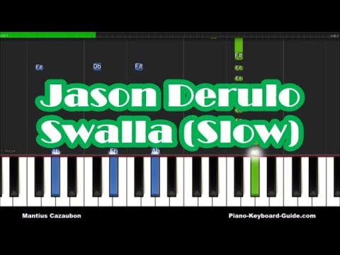 Jason Derulo Swalla Slow Piano Tutorial ft. Nicki Minaj & Ty Dolla Sign