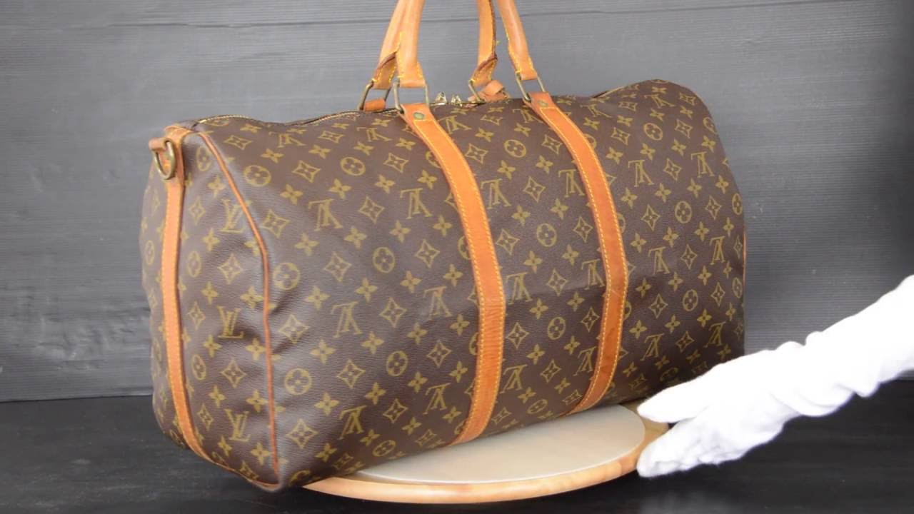 ilovekawaii C02816 - Louis Vuitton Monogram Keepall 50 Bandouliere Travel Bag M41416 - YouTube