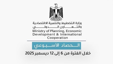 الحصاد الأسبوعي لوزارة التخطيط والتنمية الاقتصادية والتعاون الدولي من 6 إلى 12 ديسمبر 2025 