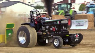 Tractor pulling show Granarolo Emilia 2021 - Black smoke, flames, wheelie \& power sound!