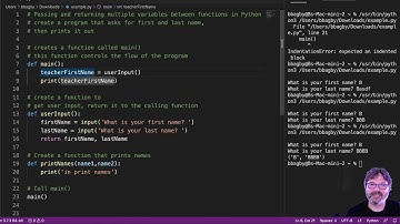 Pass and Return Multiple Variables Python