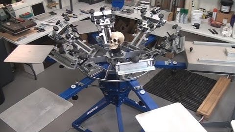 RANAR 6 Color, 6 Station Elite Series II Manual Rotary Screen Printing Press